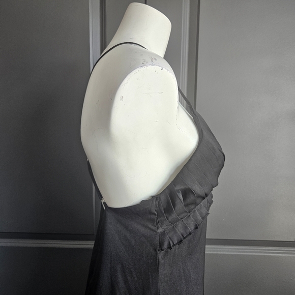 Forever 12 Satin Pleated Cami Slip Dress Sz Medium Goth Peplum Ruffle Whimsigoth - Picture 7 of 13